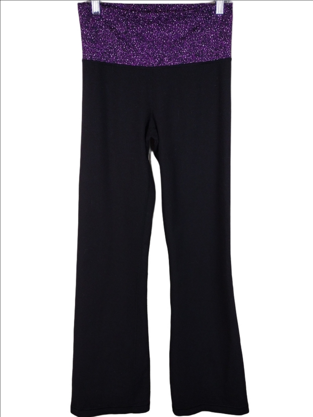 Lululemon Athletica Vintage Groove Black Violet High Rise Flare Leg Yoga Pant
